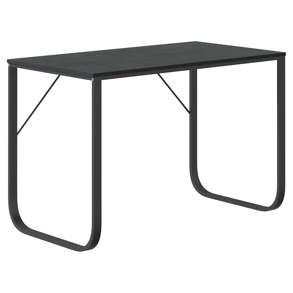 Fekete forgácslap számítógépasztal 110 x 60 x 73 cm 2