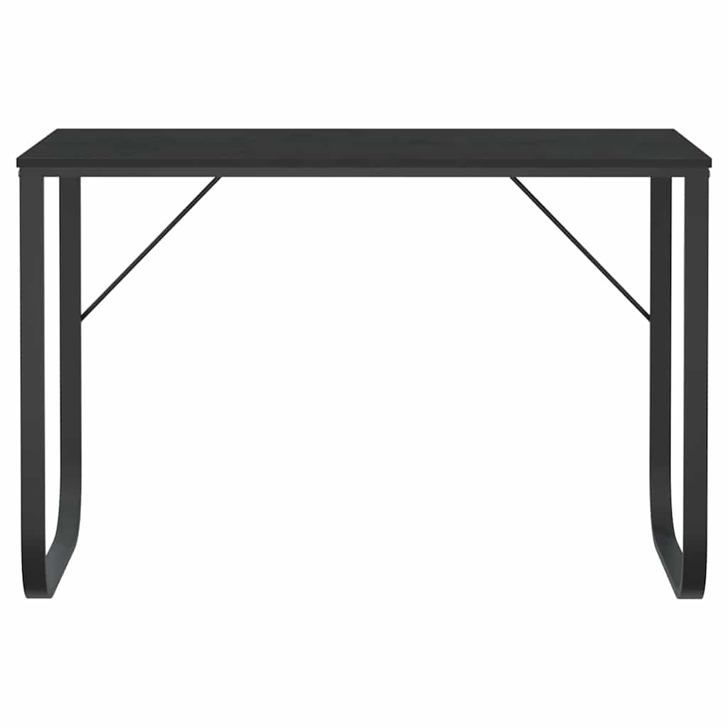 Fekete forgácslap számítógépasztal 110 x 60 x 73 cm 3