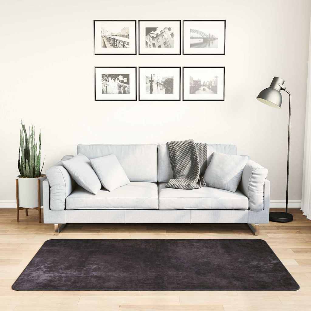 Antracitszürke mosható szőnyeg 80 x 150 cm
