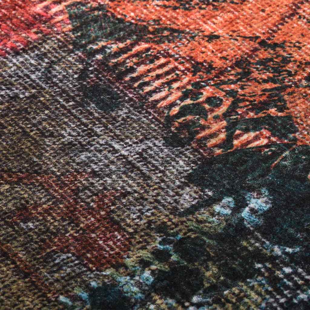 Többszínű foltvarrott mosható szőnyeg 80 x 300 cm 4