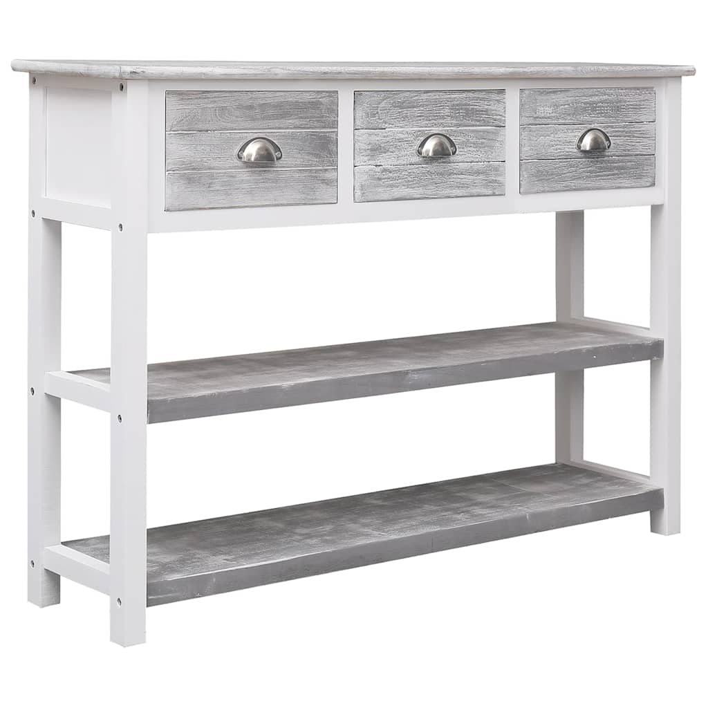 Antik szürke tömör császárfa tálalószekrény 108 x 30 x 76 cm 4
