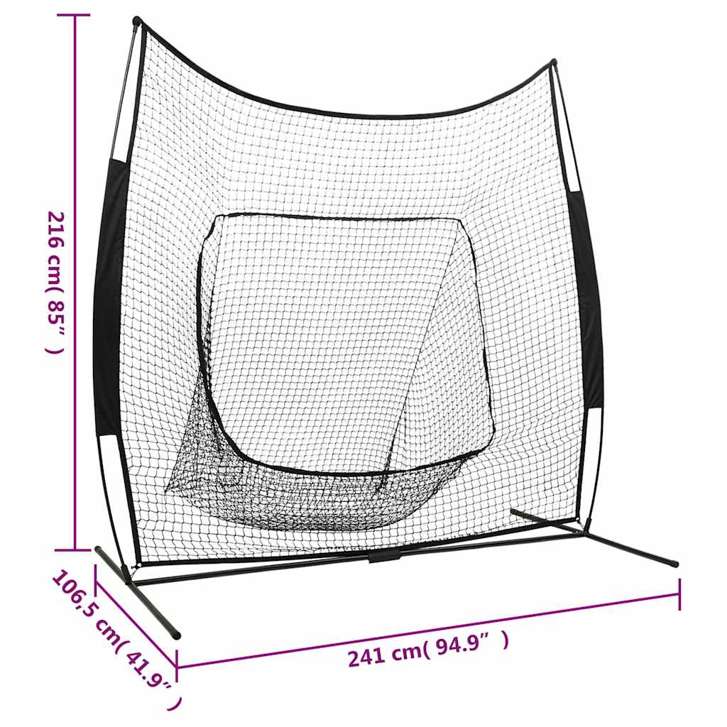 Fém multisport baseball/softball gyakorlóháló 241x106,5x216 cm 7