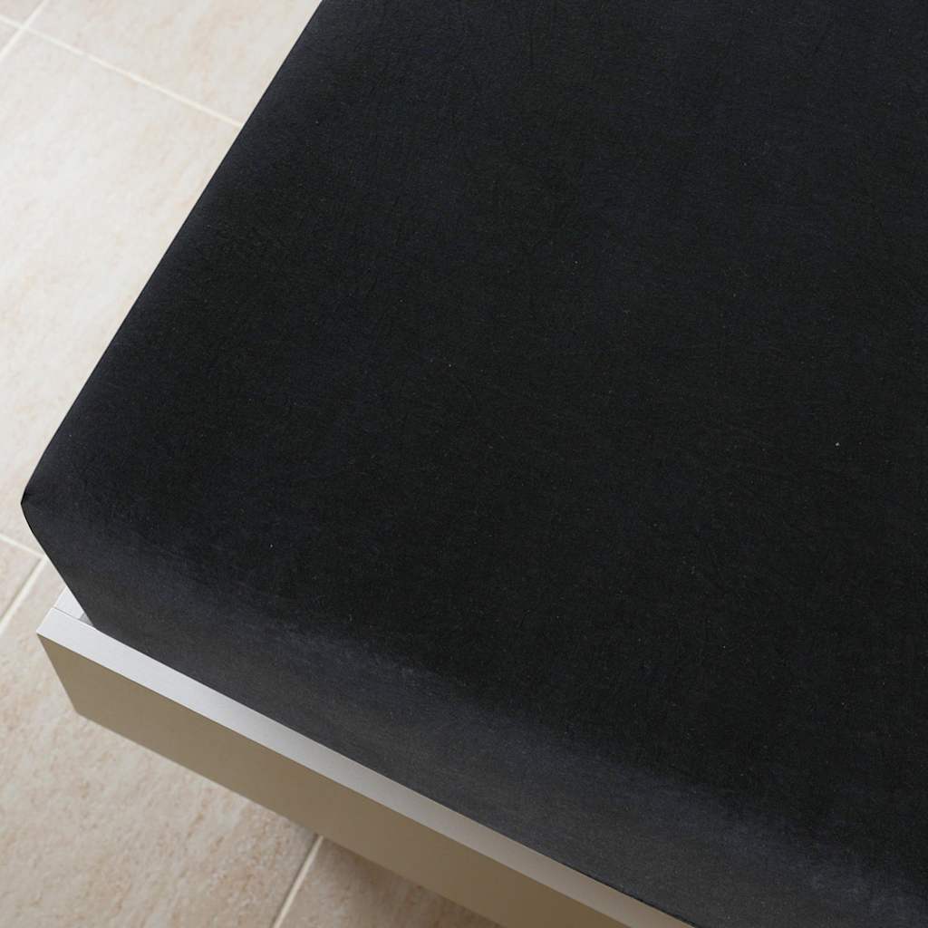 2 db fekete pamutdzsörzé gumis lepedő 90 x 200 cm 4