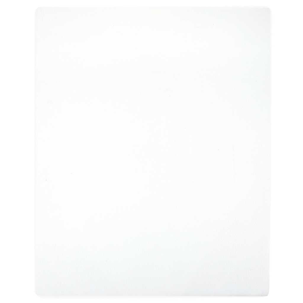 2 db fehér pamutdzsörzé gumis lepedő 140 x 200 cm