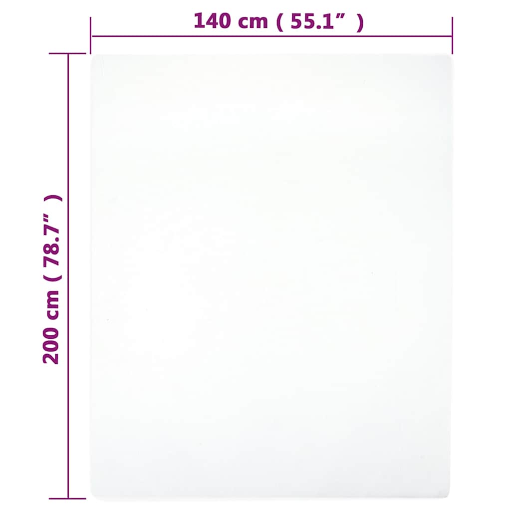 2 db fehér pamutdzsörzé gumis lepedő 140 x 200 cm 4