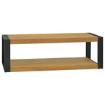Tömör tíkfa falra szerelhető fürdőszobaszekrény 110x45x35 cm