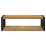 Tömör tíkfa falra szerelhető fürdőszobaszekrény 110x45x35 cm 2