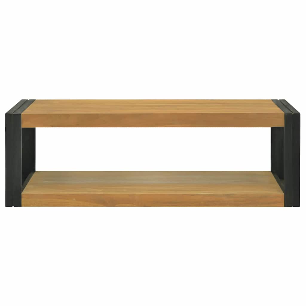 Tömör tíkfa falra szerelhető fürdőszobaszekrény 110x45x35 cm 2