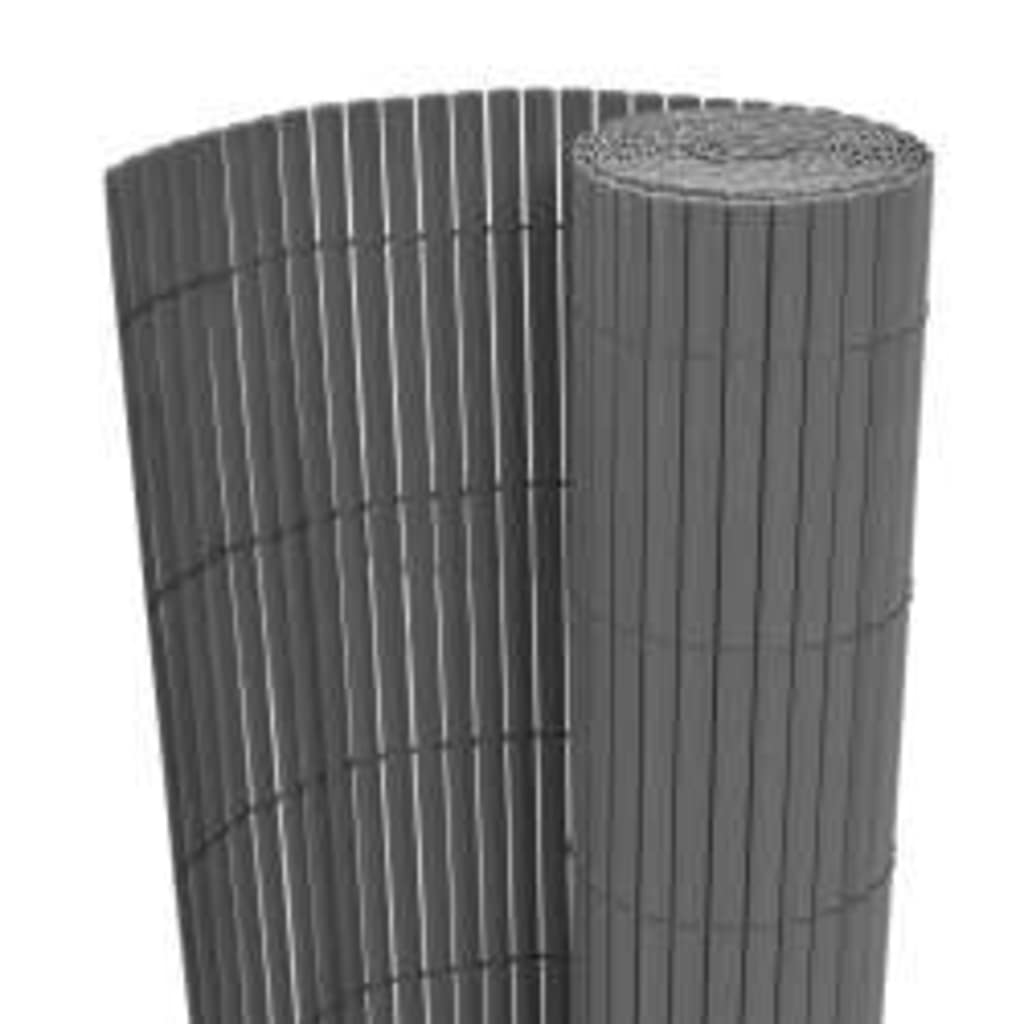 Szürke kétoldalas kerti kerítés 90 x 400 cm 2