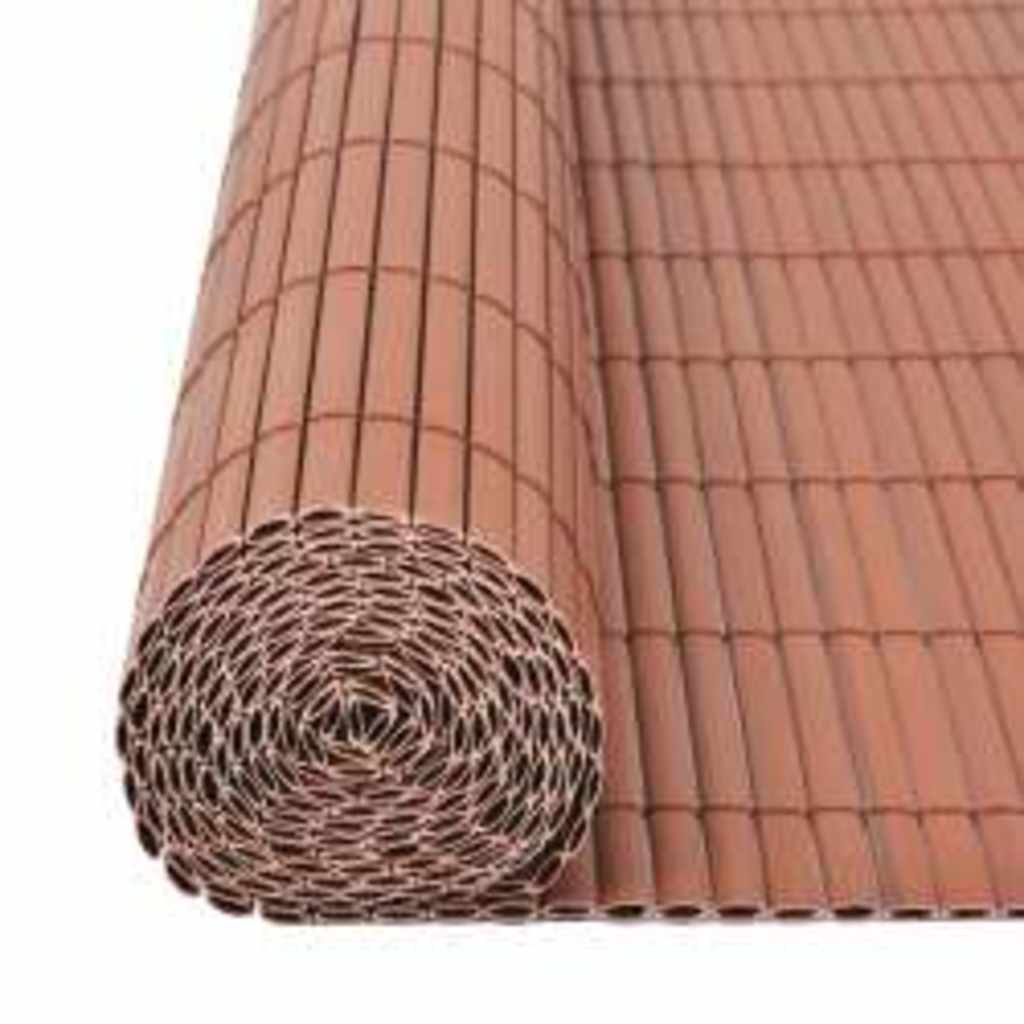 Barna kétoldalas kerti kerítés 110 x 300 cm 4