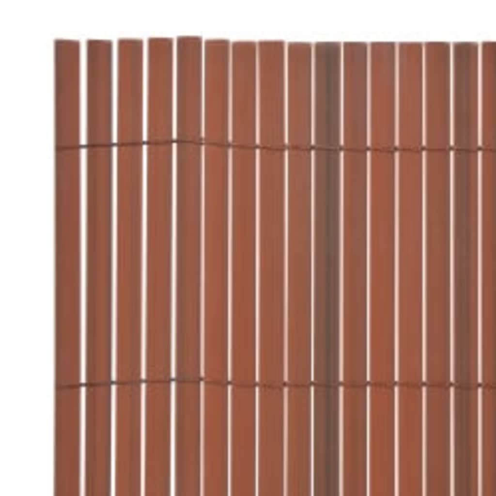 Barna kétoldalas kerti kerítés 110 x 300 cm 5