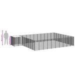 Fekete acél kutyakennel 25,41 m² 8