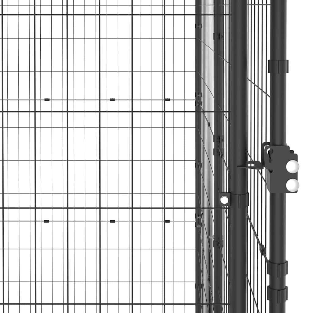 Kültéri acél kutyakennel tetővel 14,52 m² 5
