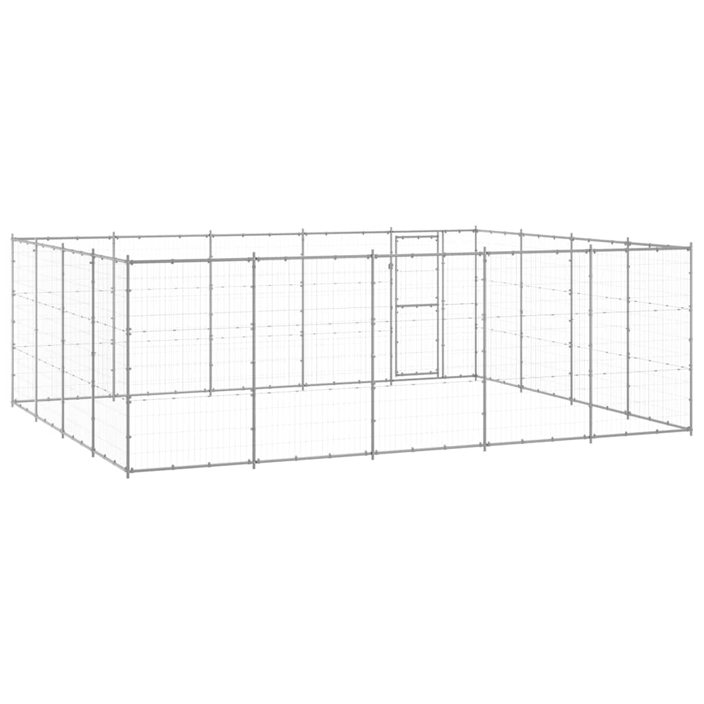 Kültéri horganyozott acél kutyakennel 24,2 m² 4