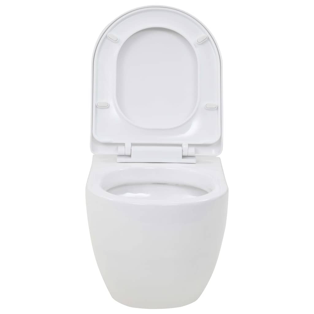 Fekete falra szerelhető kerámia WC rejtett magas tartállyal 5