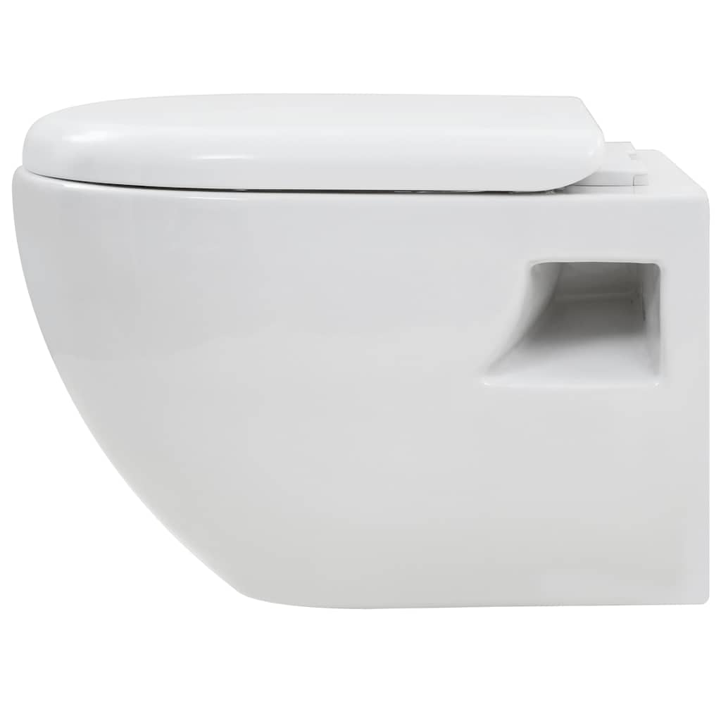 Fekete falra szerelhető kerámia WC rejtett magas tartállyal 8