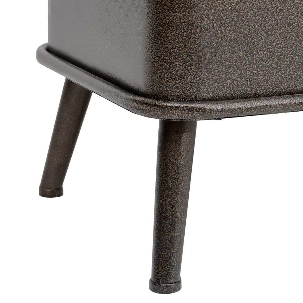 Fekete műbőr tárolópad háttámlával 110 cm 8