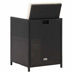 4 db fekete polyrattan kerti szék 5