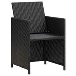 4 db fekete polyrattan kerti szék 6