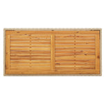Bézs polyrattan és tömör akácfa kerti asztal 123 x 60 x 74 cm 4