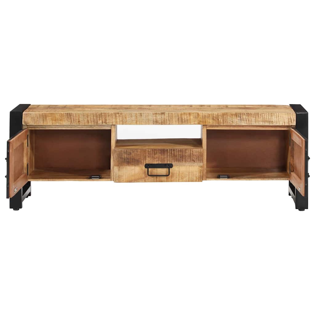 Tömör mangófa TV-szekrény 120 x 30 x 40 cm 4