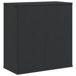 Fekete polyrattan kerti párnatartó doboz 100 x 49 x 103,5 cm 2