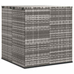 Szürke polyrattan kerti párnatartó doboz 100 x 97,5 x 104 cm 2