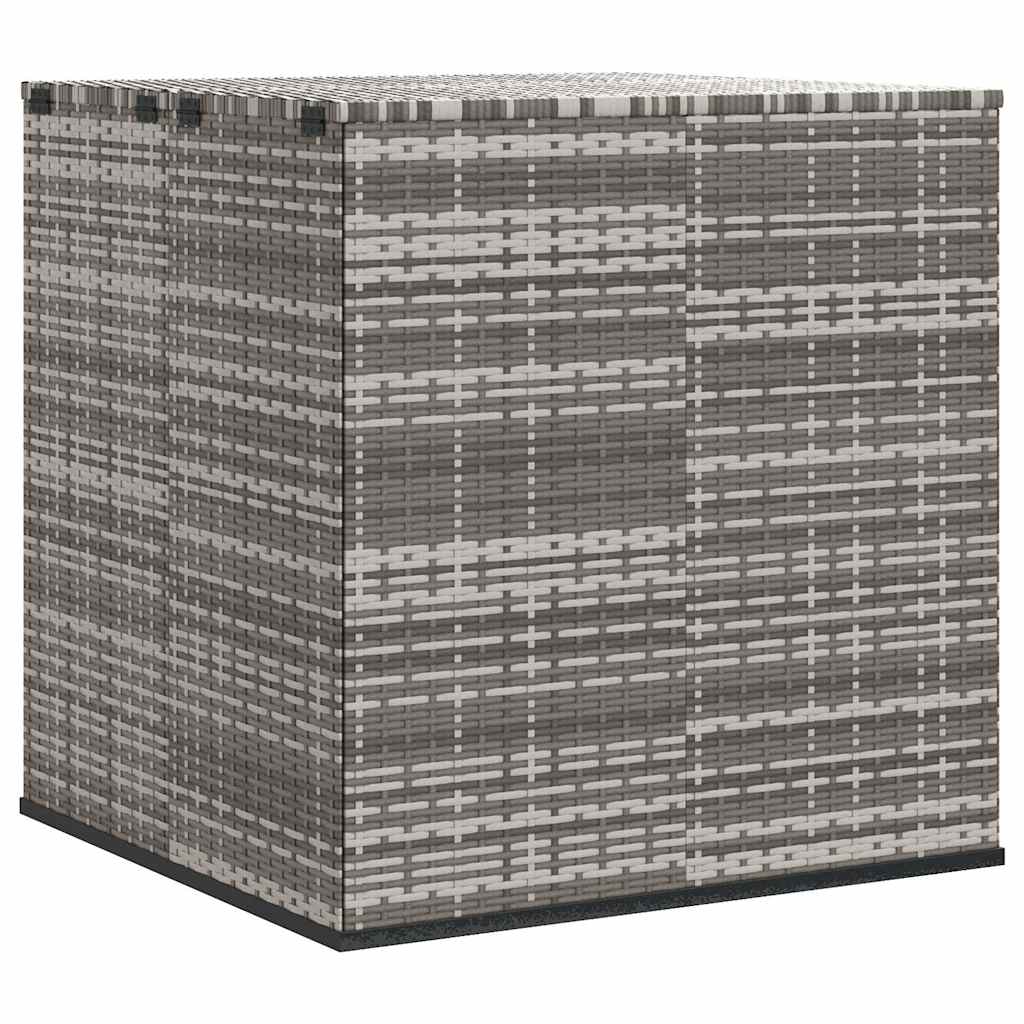 Szürke polyrattan kerti párnatartó doboz 100 x 97,5 x 104 cm 2