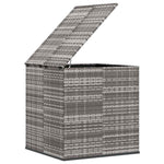Szürke polyrattan kerti párnatartó doboz 100 x 97,5 x 104 cm 4