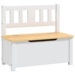 Fehér-bézs MDF gyermek tárolópad 60 x 30 x 55 cm 2