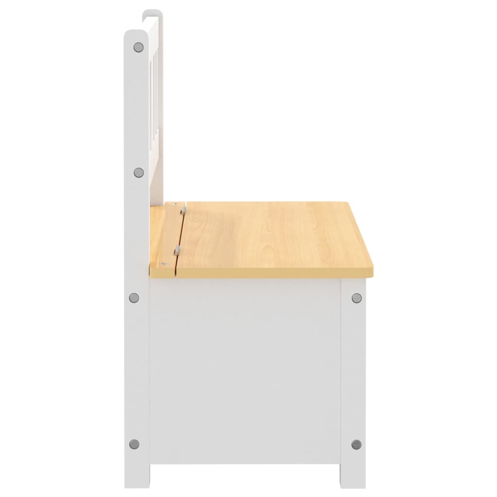 Fehér-bézs MDF gyermek tárolópad 60 x 30 x 55 cm 4
