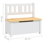 Fehér-bézs MDF gyermek tárolópad 60 x 30 x 55 cm 7