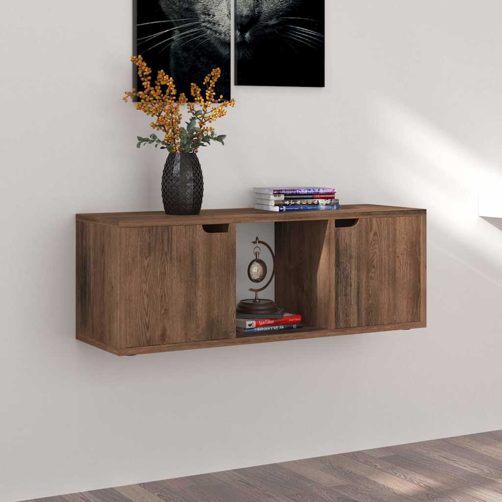 Füstös tölgy színű szerelt fa TV-szekrény 88,5 x 27,5 x 30,5 cm 3