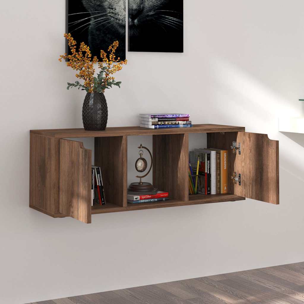 Füstös tölgy színű szerelt fa TV-szekrény 88,5 x 27,5 x 30,5 cm 4