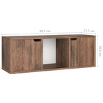Füstös tölgy színű szerelt fa TV-szekrény 88,5 x 27,5 x 30,5 cm 10