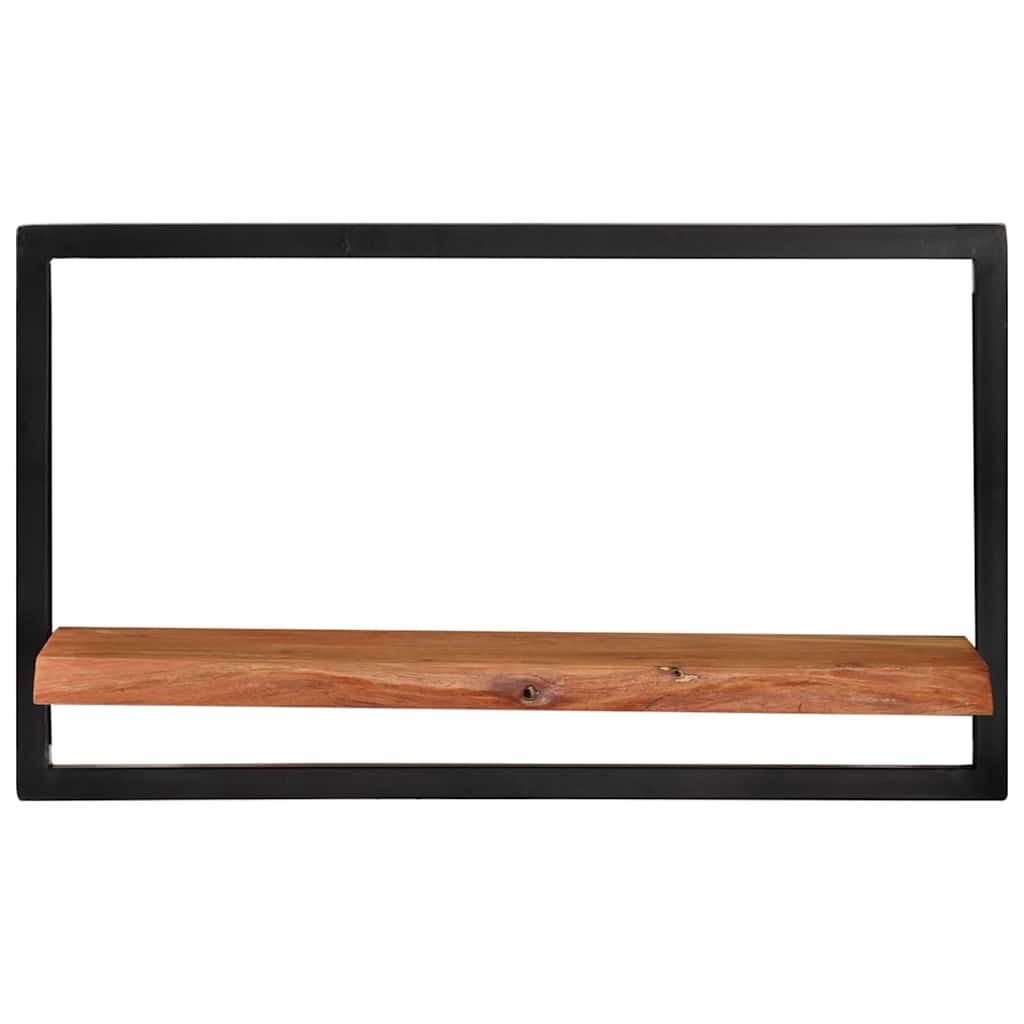 2 darab tömör akácfa és acél falipolc 60 x 25 x 35 cm 2