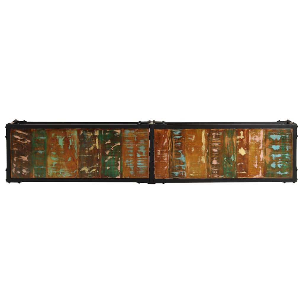 Tömör újrahasznosított fa TV-szekrény 150x30x41 cm 7