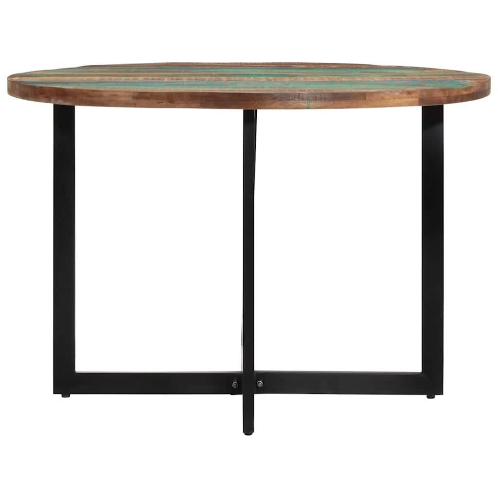Tömör újrahasznosított fa étkezőasztal 110 x 75 cm 2