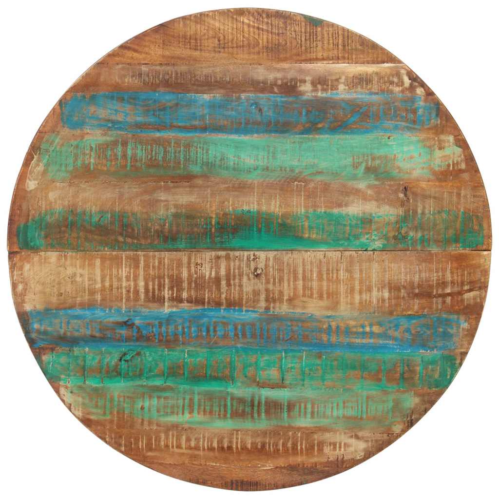 Tömör újrahasznosított fa étkezőasztal 110 x 75 cm 5