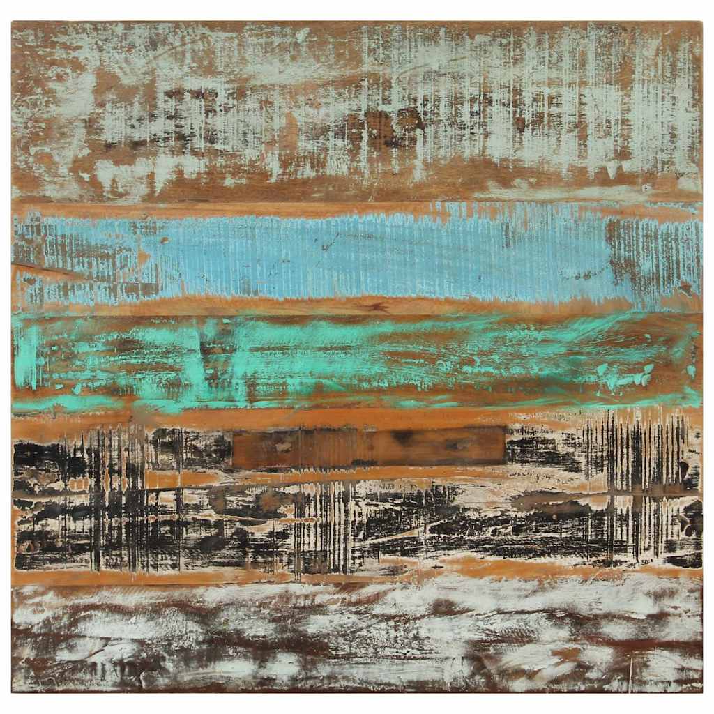 Tömör újrahasznosított fa étkezőasztal 82 x 80 x 76 cm 3