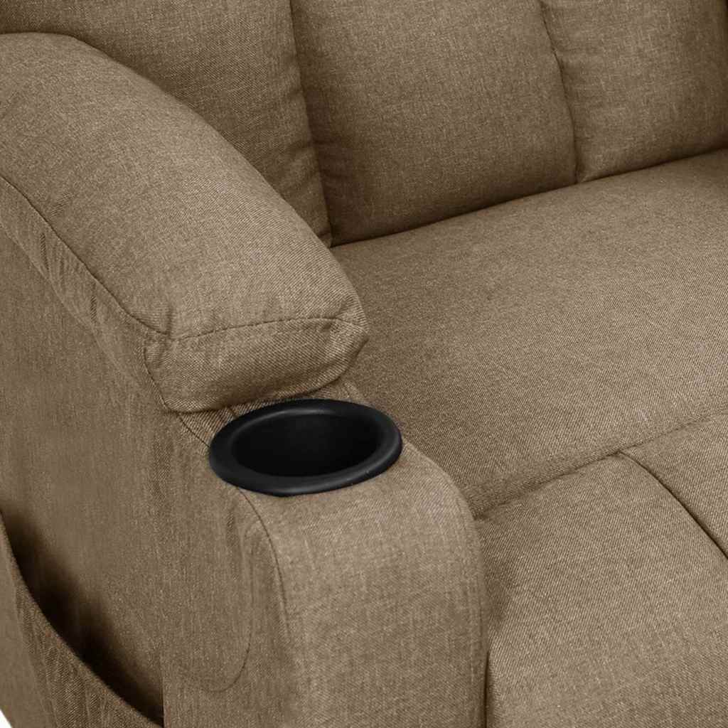 Tópszínű szövet dönthető fotel 7