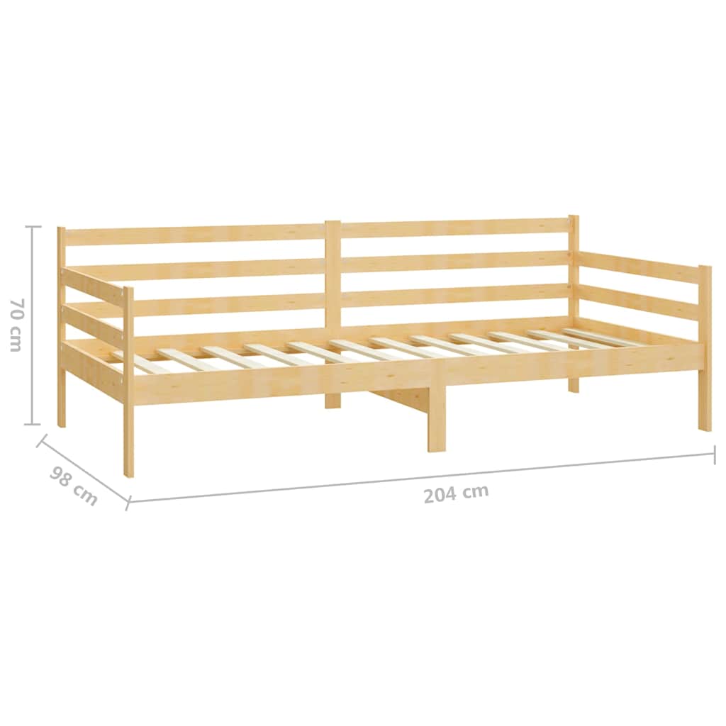 Tömör fenyőfa dívány matraccal 90 x 200 cm 10
