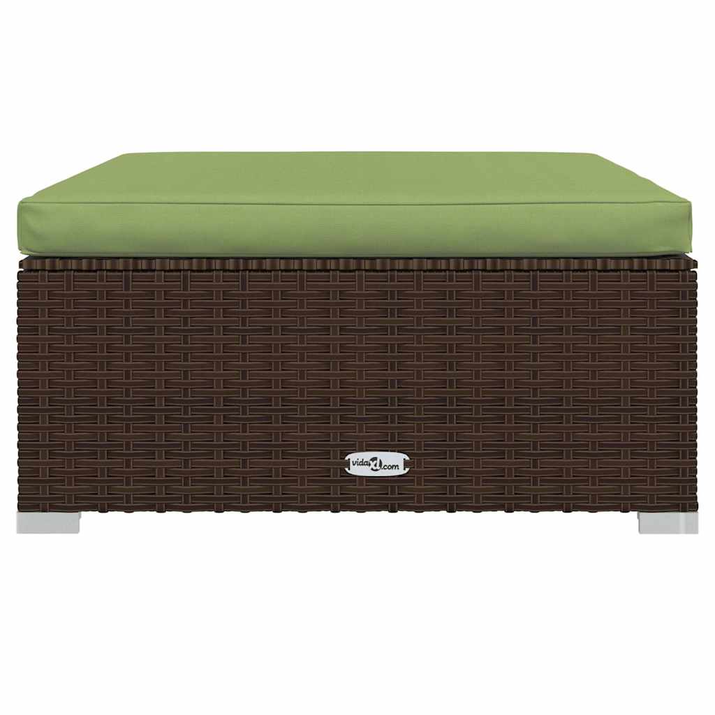 4 részes barna polyrattan kerti ülőgarnitúra párnákkal 8