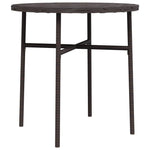Barna polyrattan teázóasztal 45 cm 2
