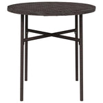 Barna polyrattan teázóasztal 45 cm 3