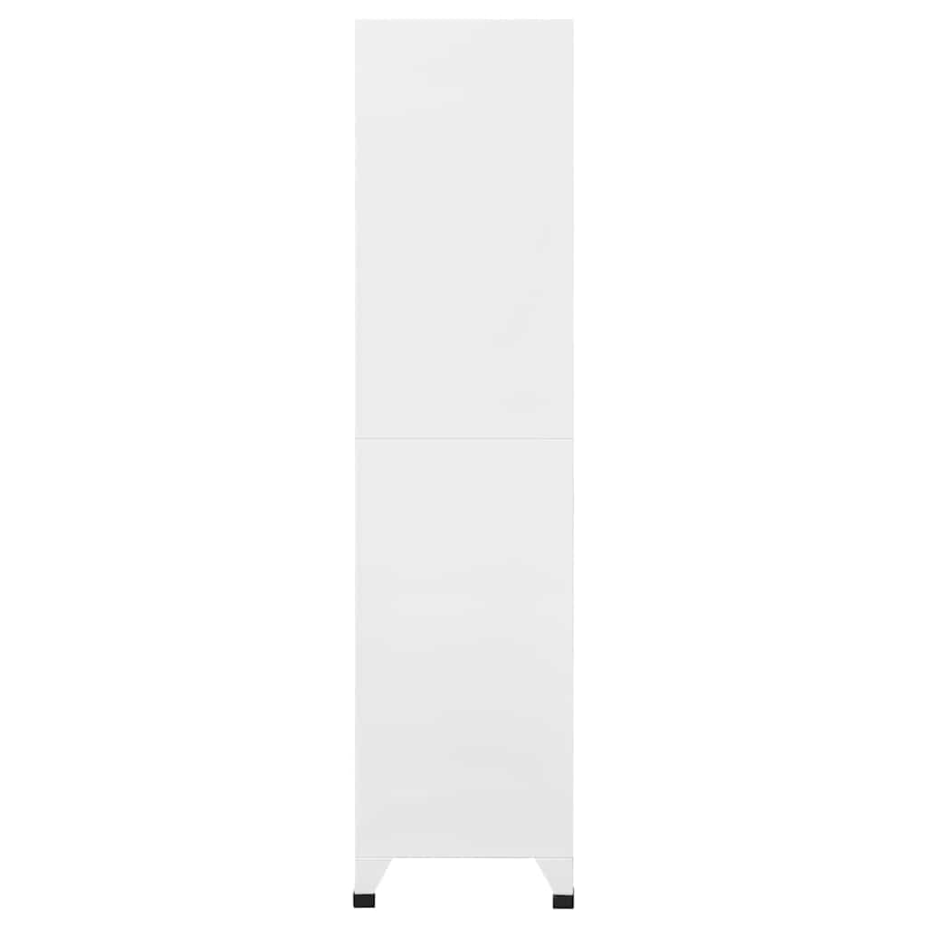 Világos- és sötétszürke acél zárható szekrény 90 x 40 x 180 cm 4