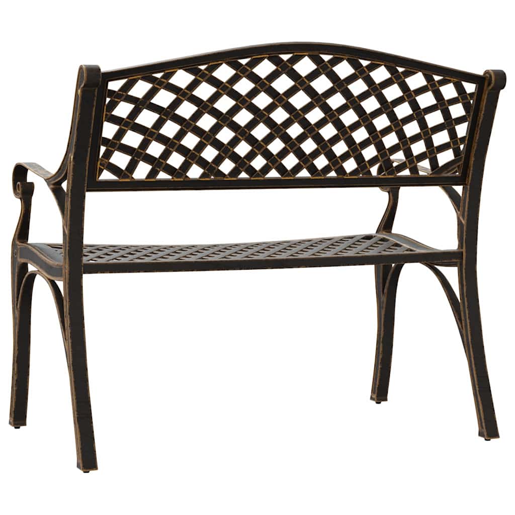 Bronzszínű öntött alumínium kerti pad 102 cm 5