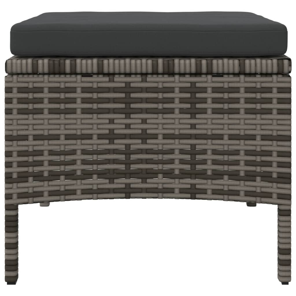 2 személyes szürke polyrattan kerti kanapé asztallal/székkel 6