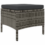 2 személyes szürke polyrattan kerti kanapé asztallal/székkel 7