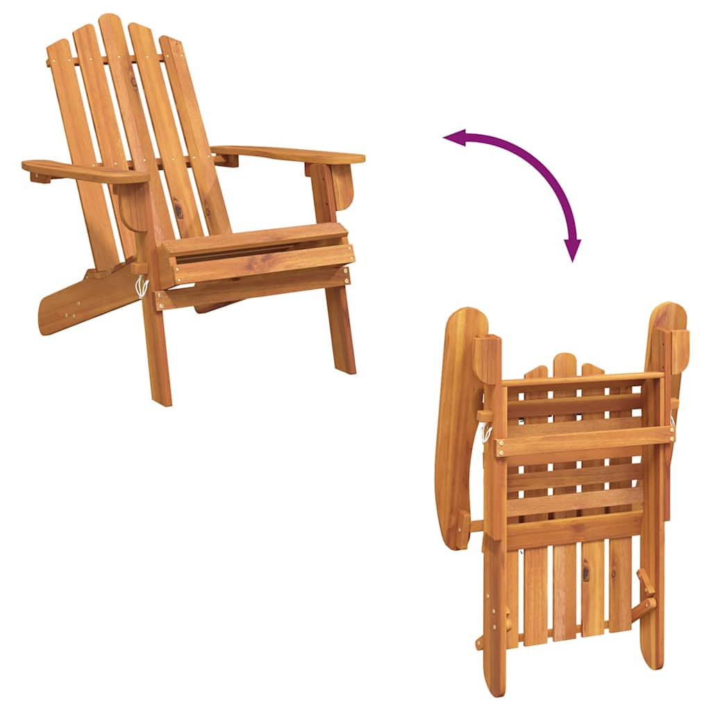 Tömör akácfa kerti adirondack szék 7